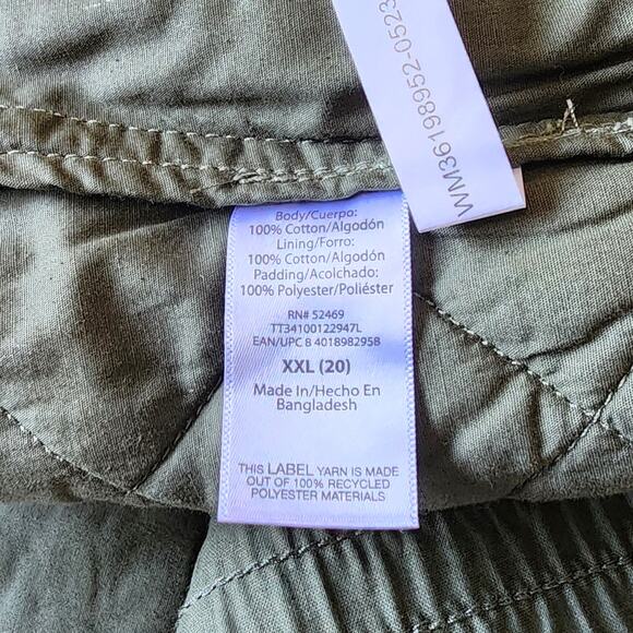 Time And Tru Diamond Quilted Zip Bomber Jacket XXL - Picture 9 of 11